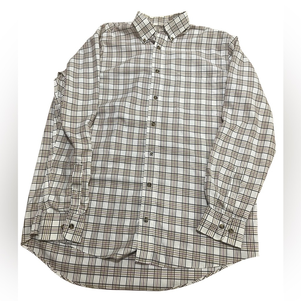 Cabela’s Outfitter Men’s Large Tall Plaid Button Down Long Sleeve Outdoor Shirt